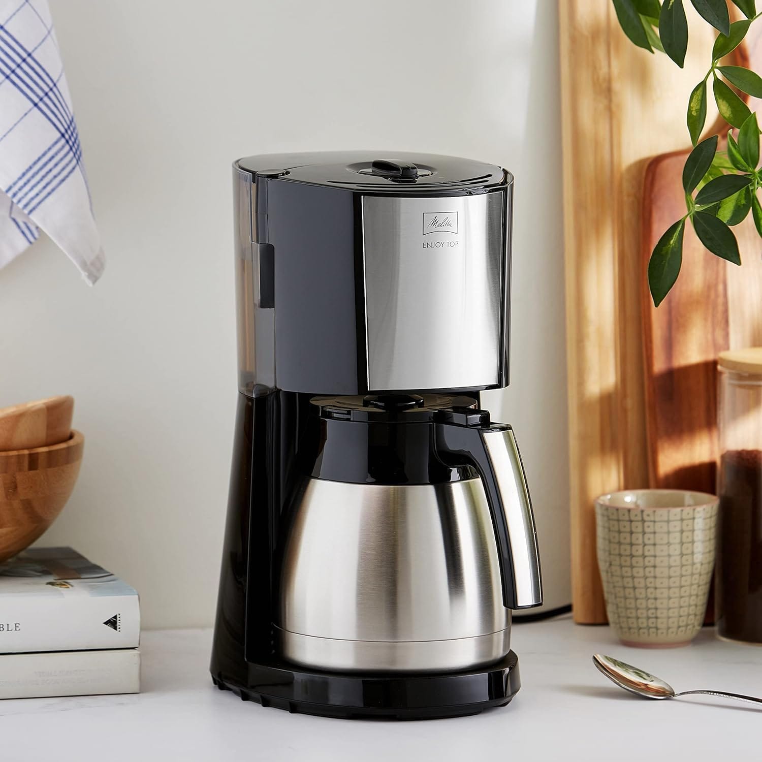 Melitta Cafetière à Filtre avec Verseuse Isotherme en Acier Inoxydable cuisine