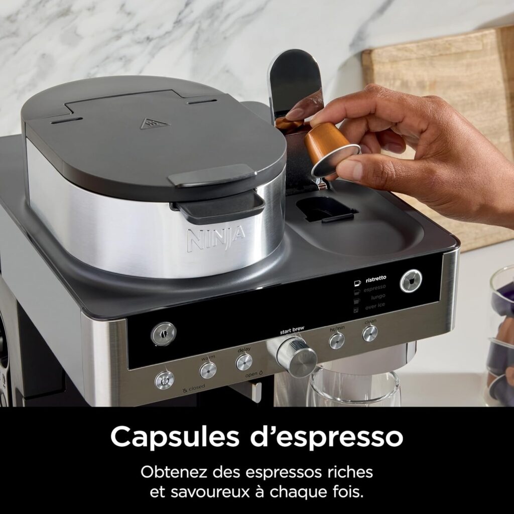 Ninja Prestige Machine à café filtre et capsules 2-en-1